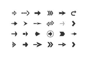 Arrow icon set. Pointer symbol. Sign web design vector. vector