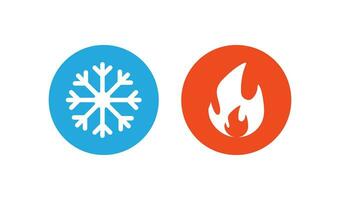 Hot and cold icon. Vector illustratipon.