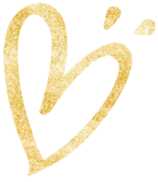 Happy Valentine Day with Gold Glitter Outline Heart png