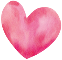 Watercolor Heart. Valentine Heart Hand Painting Style png