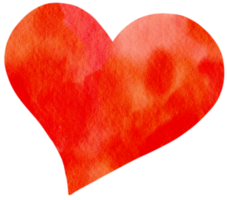 Watercolor Heart. Valentine Heart Hand Painting Style png