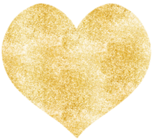 Happy Valentine Day with Gold Glitter Heart png