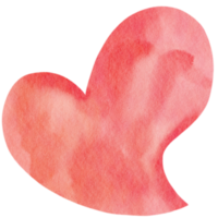 Watercolor Heart. Valentine Heart Hand Painting Style png