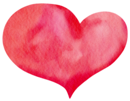 Watercolor Heart. Valentine Heart Hand Painting Style png