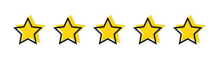 Five star yellow color icon. Recommendation symbol. Sign top chart vector. vector