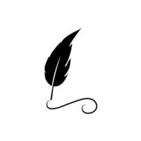 Pen signature icon. Classic stacionery illustration symbol. Sign classic pen vector