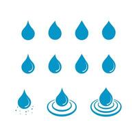 Water drop icon. Raindrop symbol. Sign droplet vector flat.