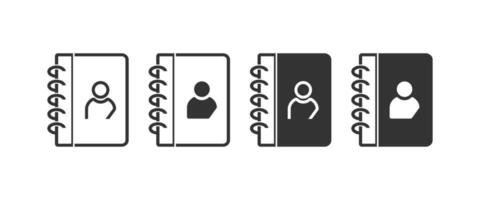 Address book icon. Directory symbol. Sign contacts list vector. vector