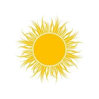 Sun icon. Heavenly body symbol. Sign circle rays lights vector. vector