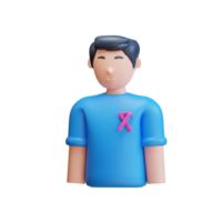 3d personaje hombre cáncer enfermos voluntario png