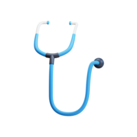 médical 3d stéthoscope pour médecins. bien-être et en ligne soins de santé concept icône png