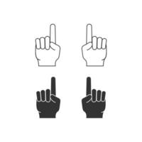 Index finger of the hand icon. Attention symbol. Sign pointer vector flat.