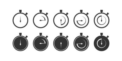 cronógrafo icono. mano Temporizador símbolo. firmar reloj vector. vector