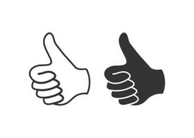 Good choice icon. Thumb up symbol. Sign yes vector. vector