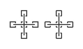 blockchain tecnología icono. estructura bloques símbolo. firmar cubo vector. vector