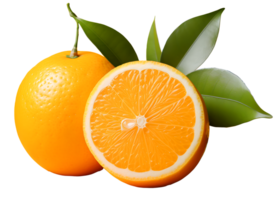 ai generado Fresco Mandarina o mandarín naranja Fruta en transparente. ai generado png