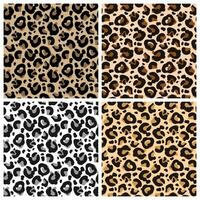 Leopard, tiger seamless pattern, abstract wild animal skin background. Set of leopard textures, design for backgrounds, prints, textiles. Vector