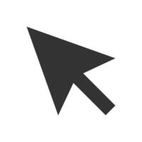 Cursor pointer icon. Computer mouse symbol. Black arrow vector. vector