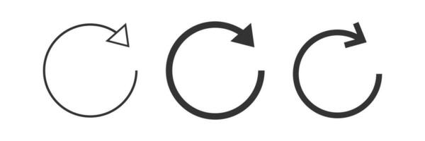 Refresh icon. Rotation arrow symbol. Sign reset vector. vector