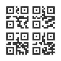 QR code icon set. Scan me symbol. Sign mobile sticker vector. vector