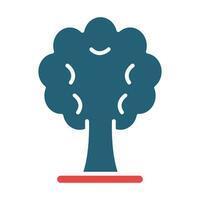 Tree Glyph Two Color Icon Design vector