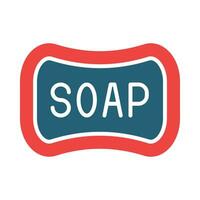 Soap Glyph Two Color Icon Design vector