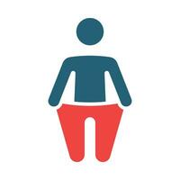 Weight Loss Glyph Two Color Icon Design vector
