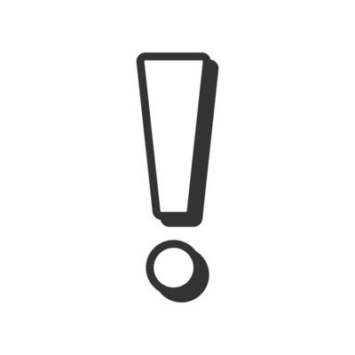 Exclamation point icon. Alert logo symbol. Sign problem vector.