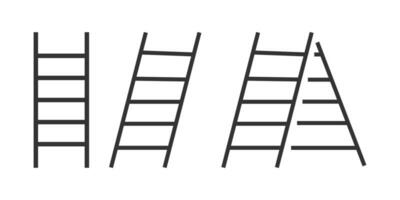 A set of different ladders icon. Vertical and ladder symbol. Sign construction staircase vector. vector