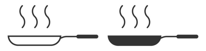 Frying pan icon. Frypan symbol. Sign skillet vector. vector