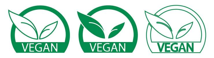 vegano icono. logo vegetarianos símbolo. firmar eco comida vector. vector