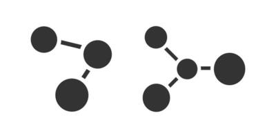 Molecule icon. Atom structure symbol. Sign chemistry vector. vector