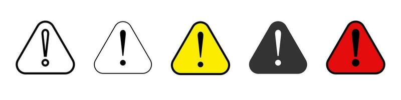 Exclamation danger icon. Hazard symbol. Sign risk vector. vector