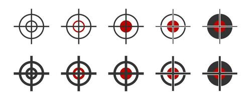 Target set icon. Acurate aim symbol. Sign objective vector. vector