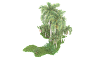 forêt réaliste isolée sur fond transparent. rendu 3d - illustration png