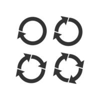 Circle arrows icon set. Refresh, reload symbol. Sign cycle arrow vector flat.