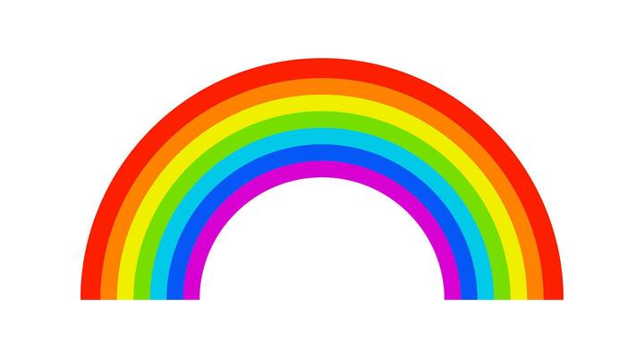 Rainbow icon. Color arch symbol. Sign God's Covenant with Noah vector.