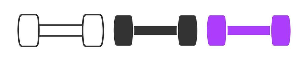 Fitness dumbbell icon. Sport tool symbol. Sign athletic weight vector. vector