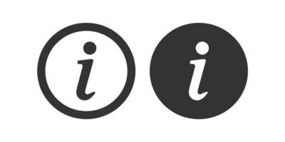 Iinformation icon. Info symbol. Sign app button vector. vector