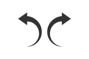 Left and right arrow icon. Previous, next pointer symbol. Sign app button vector. vector