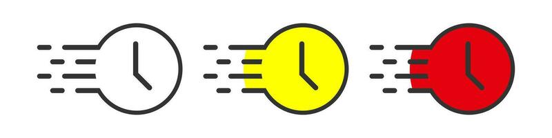 Fast time icon. Speed delivery symbol. Sign quick clock vector. vector