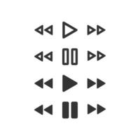 Play and pouse bar icon. Control device symbol. Sign app button vector. vector