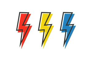 Lightning bolt icon. Thunder symbol. Sign power vector. vector