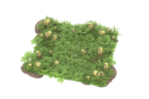 Realistic forest isolated on transparent background. 3d rendering - illustration png