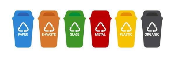 Waste segregation icon.  Garbage bin symbol. Sign recycle trash vector. vector