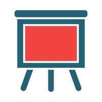 Projector Screen Glyph Two Color Icon Design vector