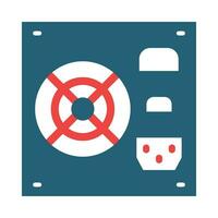 Power Supply Glyph Two Color Icon Design vector