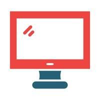 Monitor Screen Glyph Two Color Icon Design vector