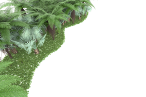 forêt réaliste isolée sur fond transparent. rendu 3d - illustration png