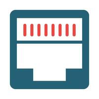 Port Glyph Two Color Icon Design vector